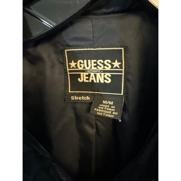 Guess Jeans Black Quilted Jacket Size M - Picture 2 of 3